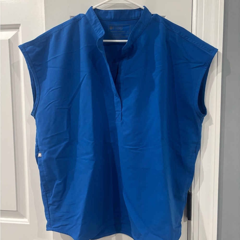 Figs Royal Blue Rafaella Top